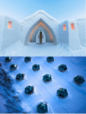 Arctic SnowHotel & Glass Igloos Sinettä